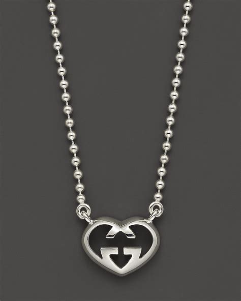 gucci bloom necklace|gucci sterling silver heart necklace.